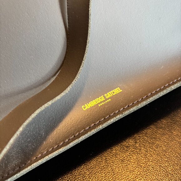 Cambridge Satchel Company Navy Leather Messenger Laptop Bag Travel NWT !!! - Picture 6 of 12